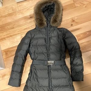 Moncler Coyote Fur Down Coat XS